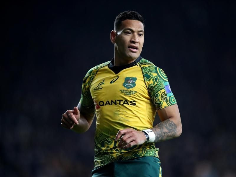 Der Rugby-Star Israel Folau wurde aus der Nationalmannschaft Australiens geworfen, weil er in sozialen Netzwerken gegen Homosexualität agitiert hatte. Foto: Adam Davy/PA Wire