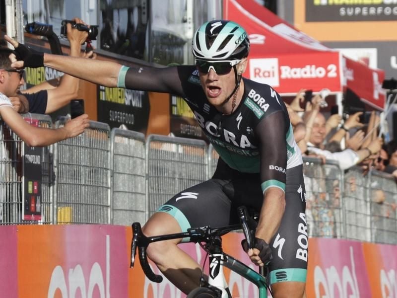 Sam Bennett aus Irland feierte den nächsten Sieg für das deutsche Team Bora-hansgrohe. Foto: Gregorio Borgia/AP