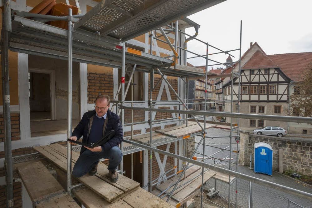 Denkmalschutz Fachwerkhaus Hohe Straße 21 in Quedlinburg Oertker Bau
