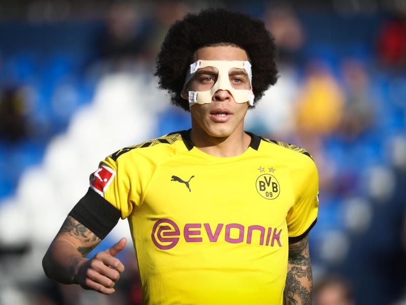 Muss weiter Maske tragen: BVB-Profi Axel Witsel. Foto: Virginie Lefour/BELGA/dpa