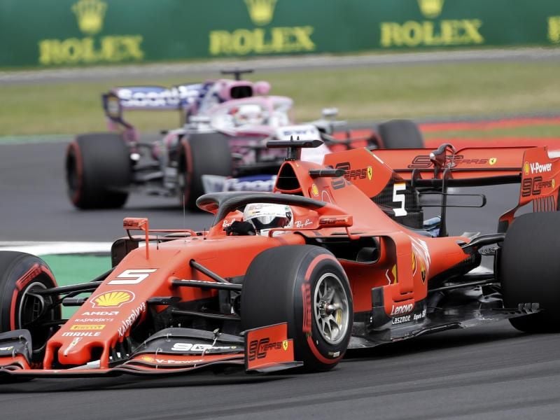 Kam beim Training in Silverstone am Freitag nicht über die viertschnellste Zeit hinaus. Sebastian Vettel. Foto: Luca Bruno/AP