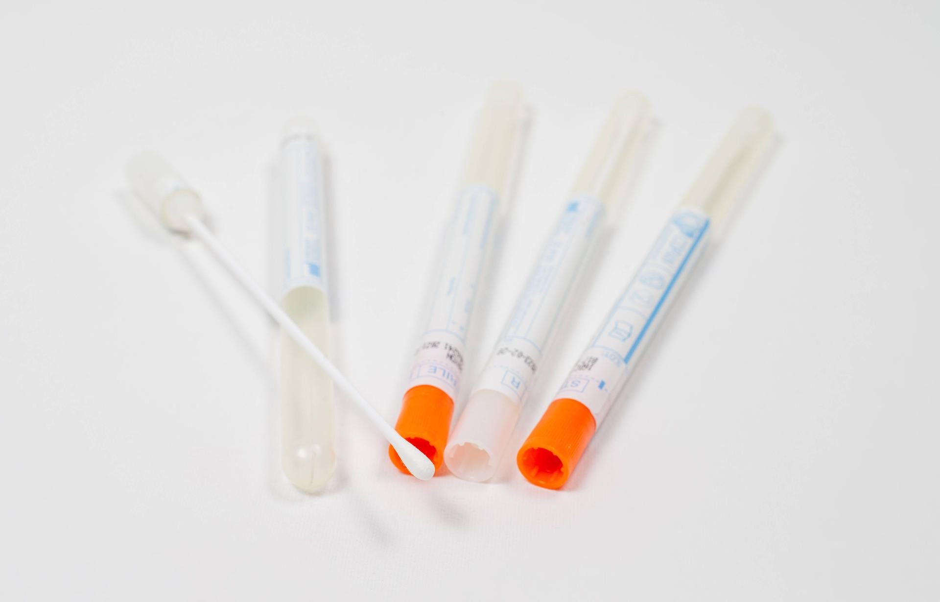 Abstrichtest beim Coronavirus.