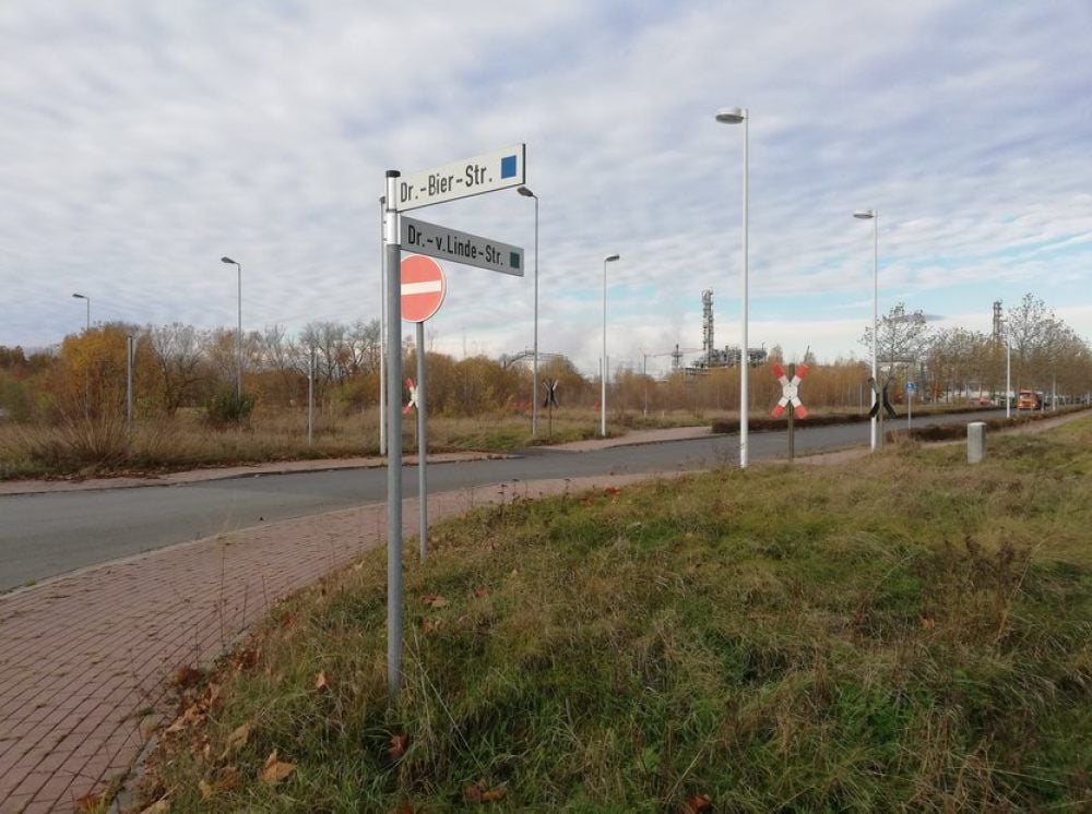 An dieser Straße soll das Werk gebaut werden.