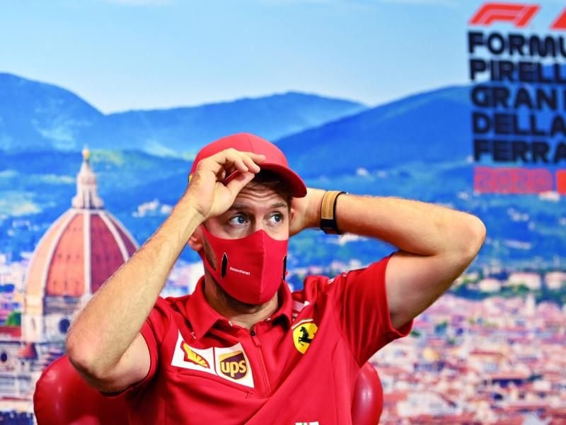Sieht bei seinem Wechsel zum Team Aston Martin keine Parallelen zu Michael Schumachers Karriere-Spätphase: Sebastian Vettel. Foto: Clive Mason/GETTY POOL/AP/dpa