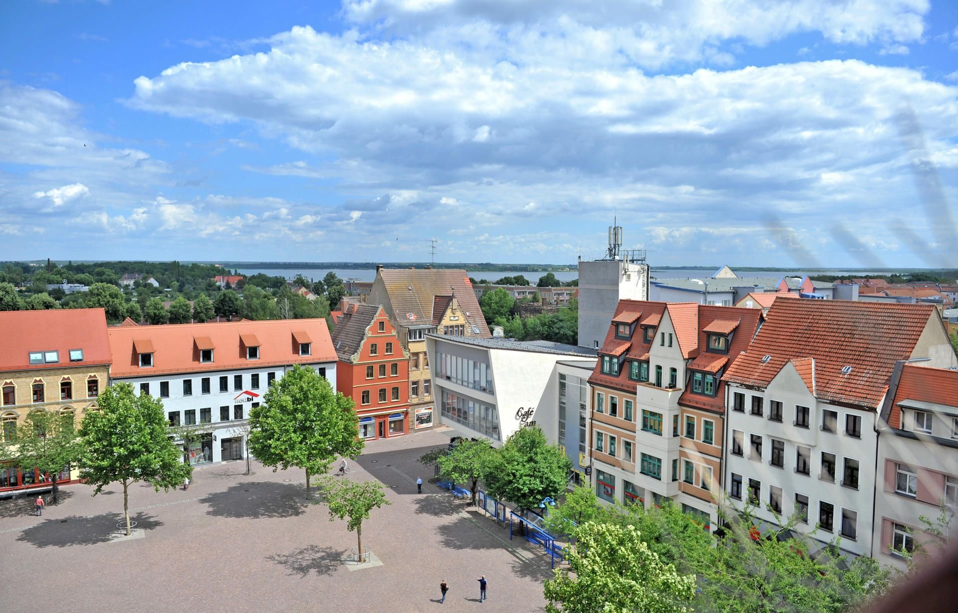 Der Marktplatz in der Bitterfelder Innenstadt