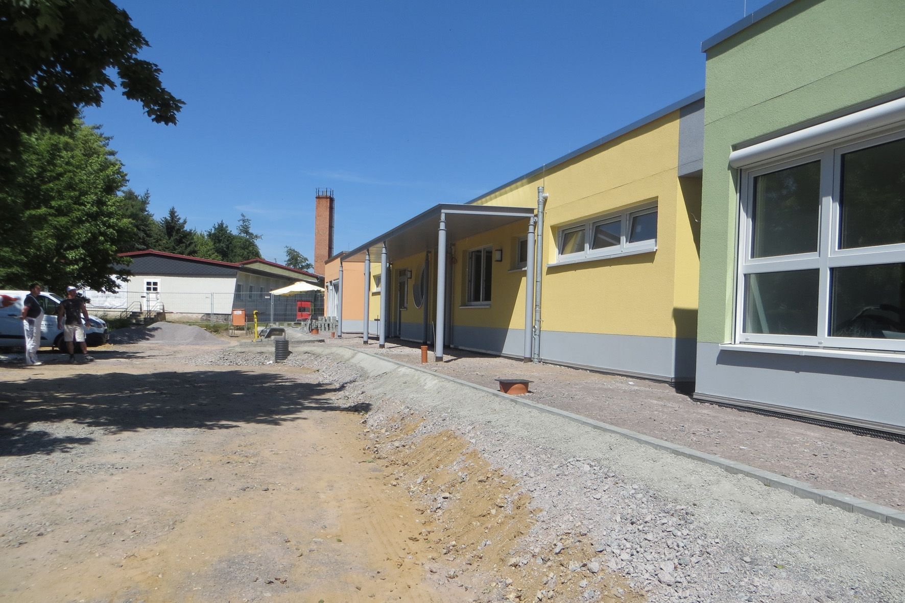 Der Neubau des „Hauses Sonnenschein“ der Kindertagesstätte Großkorbetha steht kurz vor der Fertigstellung.