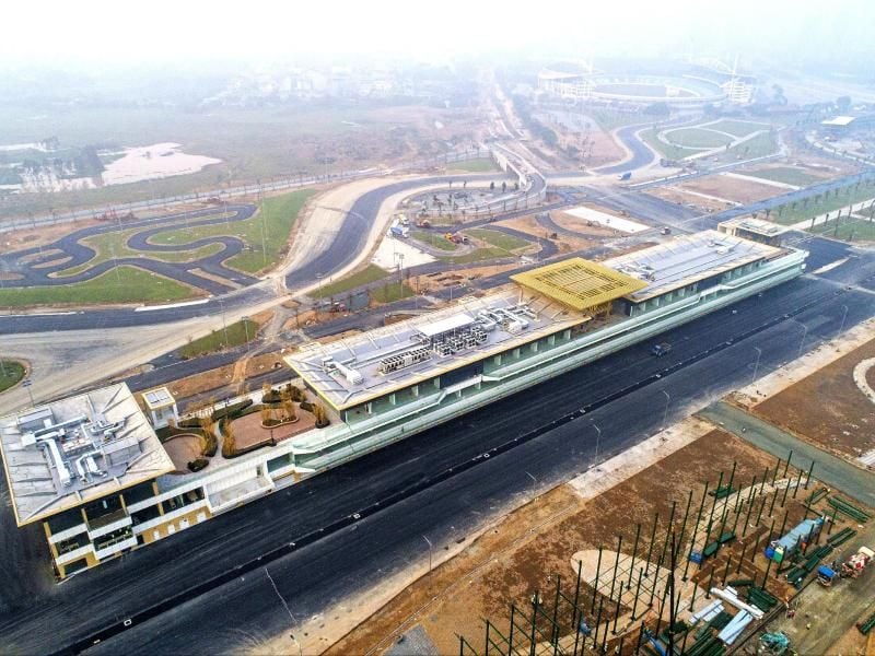 Blick auf die noch im Bau befindliche neue Formel-1-Rennstrecke in Hanoi. Foto: Vietnam Grand Prix Corporation/VGPC /dpa