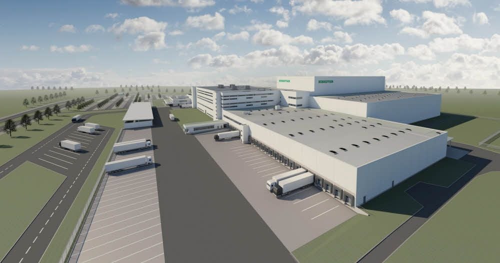 So soll das neue Montage- und Verpackungszentrum im Starpark aussehen. Die Eröffnung ist für 2020 geplant.