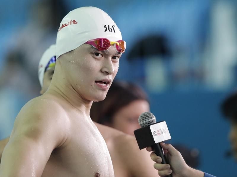 Der chinesische Freistilschwimmer Sun Yang steht im Verdacht des Dopings. Foto: Lee Jin-Man/AP