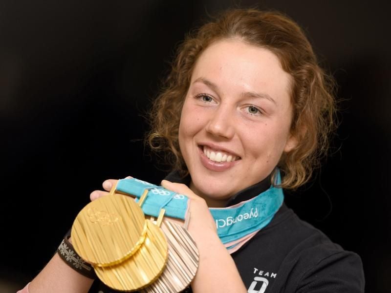 Aushängeschild der deutschen Biathletinnen: Laura Dahlmeier. Photo: Angelika Warmuth Foto: Angelika Warmuth