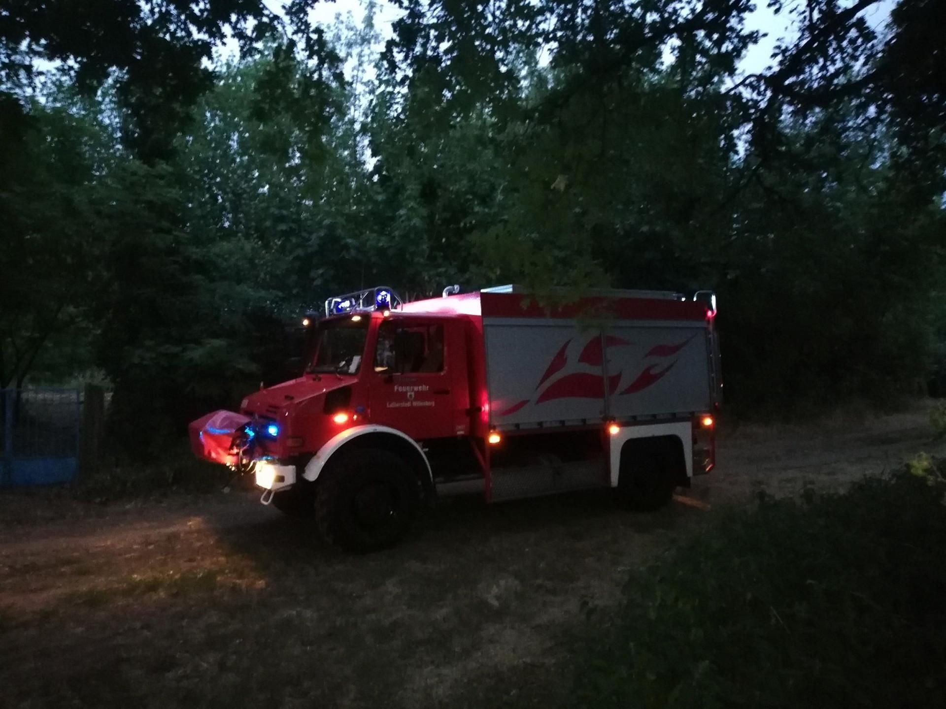 Feuerwehreinsatz in Piesteritz Flächenbrand an Gartenanlage