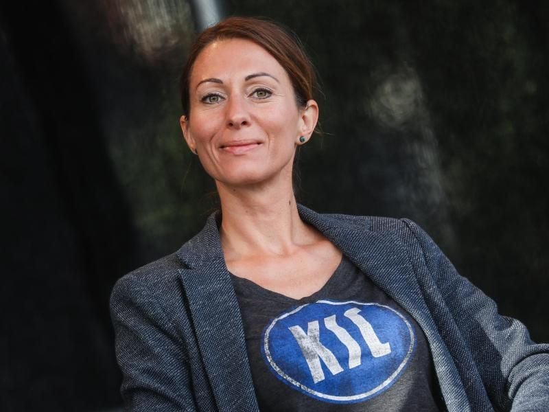 Will Präsidentin des Karlsruher SC werden: Dorotheé Augustin. Foto: Christoph Schmidt/dpa