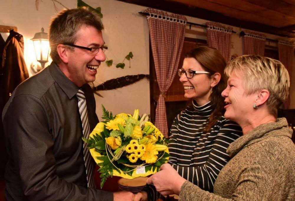 Dirk Fuhlert am Abend der Bürgermeisterwahl, die er mit der absoluten Mehrheit gewann.