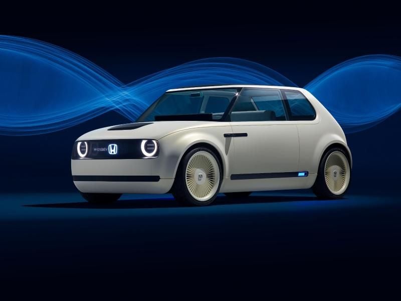Hondas Elektroauto-Studie Urban EV Concept ist 3,90 Meter kurz, soll im Innenraum aber trotzdem viel Platz bieten. Foto: Honda/dpa-tmn