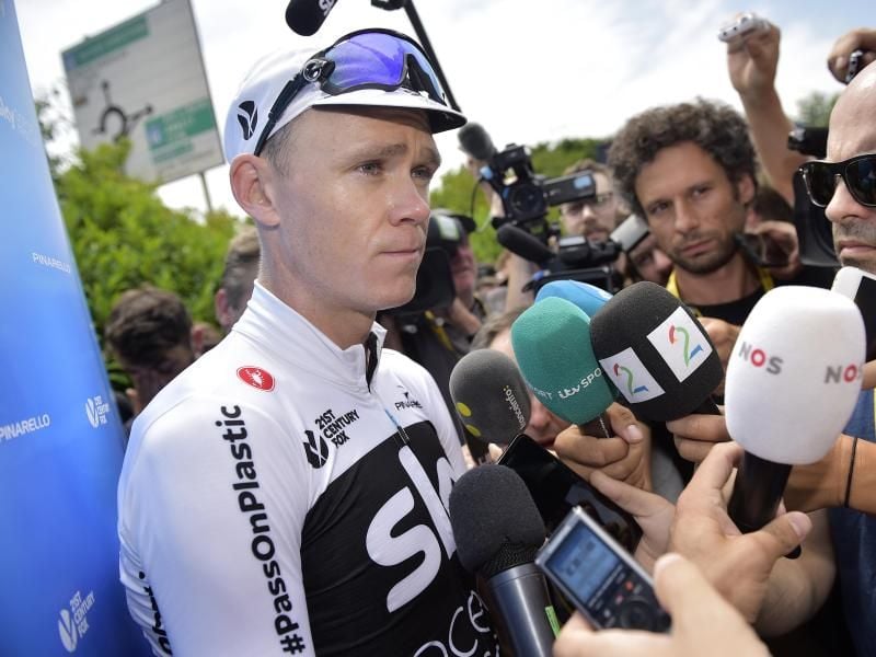 Chris Froome will nichts von einem teaminternen Machtkampf wissen. Foto: Yorick Jansens