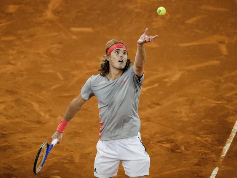 Stefanos Tsitsipas besiegte in Madrid überraschend Rafael Nadal. Foto: Bernat Armangue