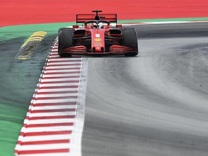 Sebastian Vettel vom Team Ferrari steuerte sein Auto beim Großen Preis von Spanien auf den siebten Rang. Foto: Josep Lago/Pool AFP/AP/dpa