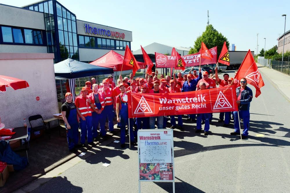 Warnstreik in Berga für eine Stunde