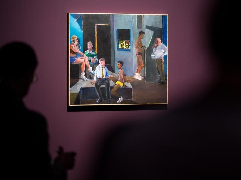 Das Gemälde „Hot Numbers” aus dem Jahr 1989. Foto: Sebastian Gollnow