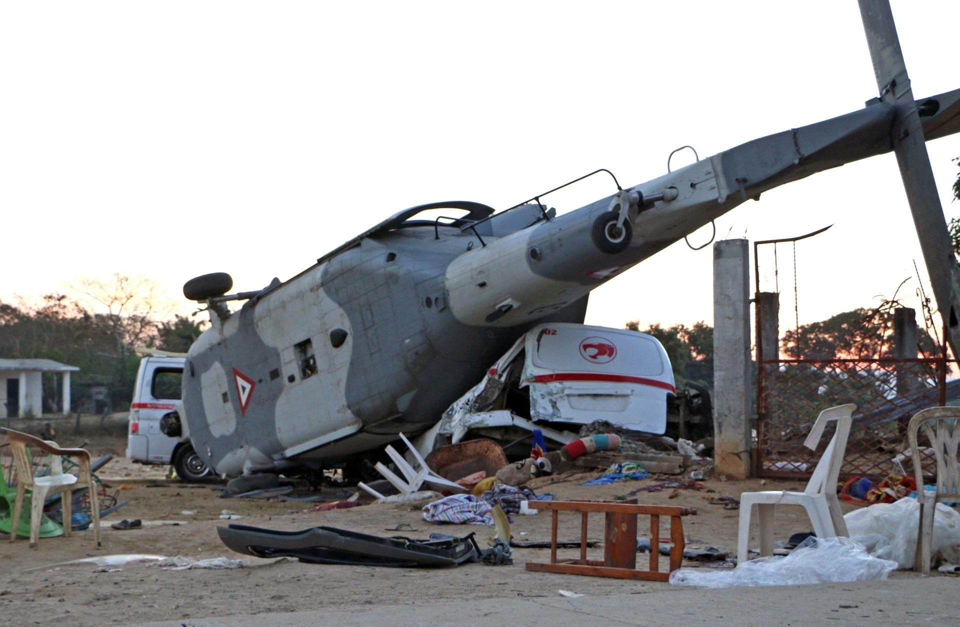 13 Menschen wurden von einem Helikopter erschlagen.