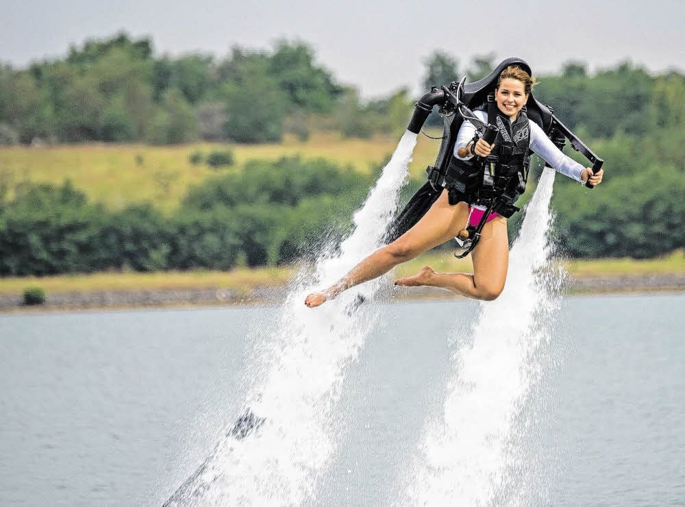 Der Jetlev „Vineta Fly“ am Störmthaler See ist etwas für Wagemutige.