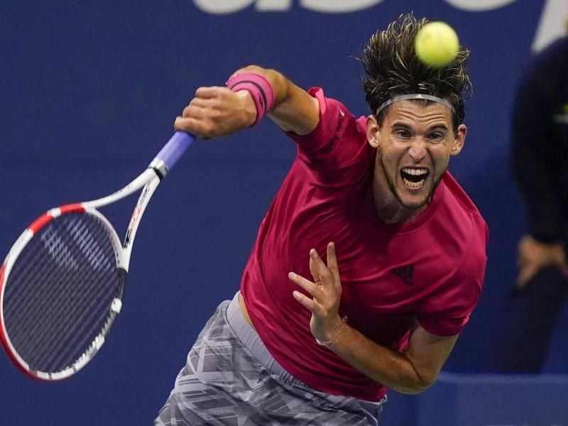 Steht nach seinem Sieg im Finale gegen Alexander Zverev: Dominic Thiem aus Österreich in Aktion. Foto: Seth Wenig/AP/dpa