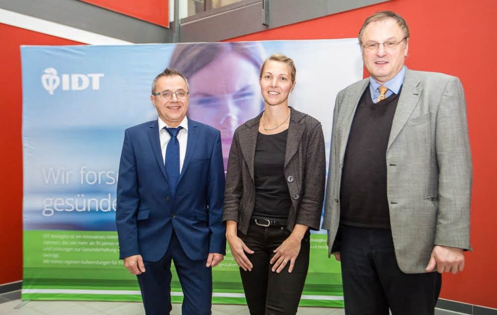 Andreas Neubert, Entwicklungschef der IDT, Projektleiterin Sabrina Pelz und „Zenit“-Geschäftsführer Joachim von Kenne (von links).