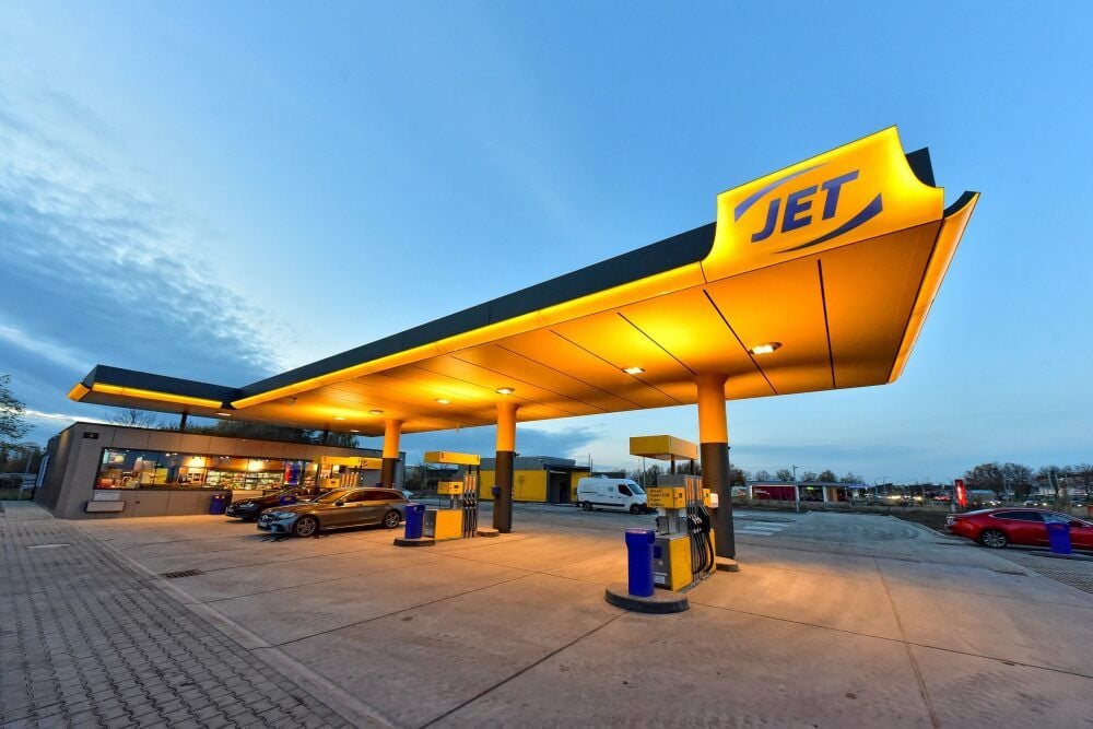 Die neue Jet-Tankstelle in der Mannheimer Straße.