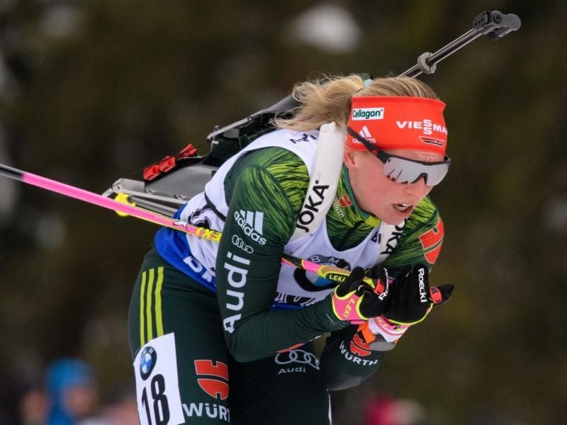 Wurde im Sprint über 7,5 Kilometer Dritte in Soldier Hollow: Franziska Hildebrand. Foto: Matthias Balk