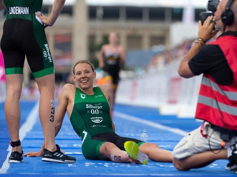 Bei den Finals in Berlin hat Triathletin Laura Lindemann ihren Titel verteidigt. Foto: Monika Skolimowska