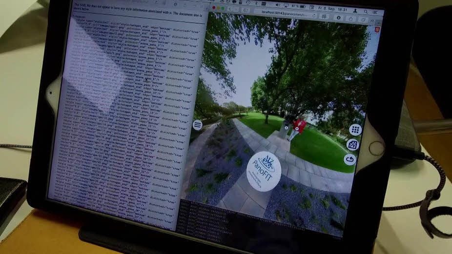 Am Computer wurde das Panorama programmiert.
