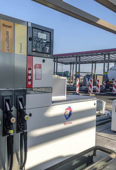 Die Tankstelle steht kurz vor der baulichen Vollendung.