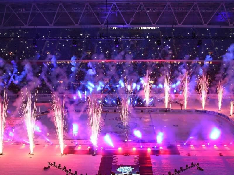 2015 fand das Winter Game in der Esprit Arena in Düsseldorf statt. 2017 wird das Freiluft-Spektakel in Sinsheim ausgetragen. Foto: Kevin Kurek