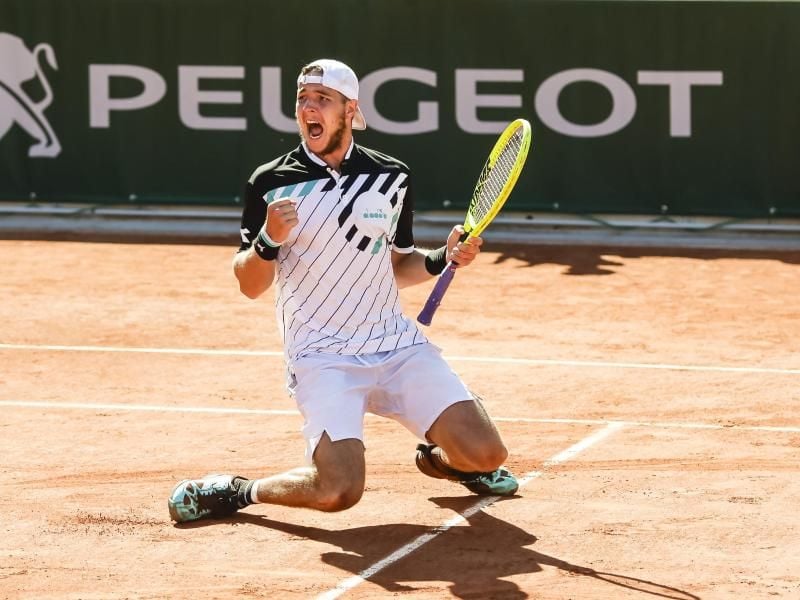 Jan-Lennart Struff feiert in Paris den erstmaligen Einzug in ein Grand-Slam-Achtelfinale. Foto: Frank Molter