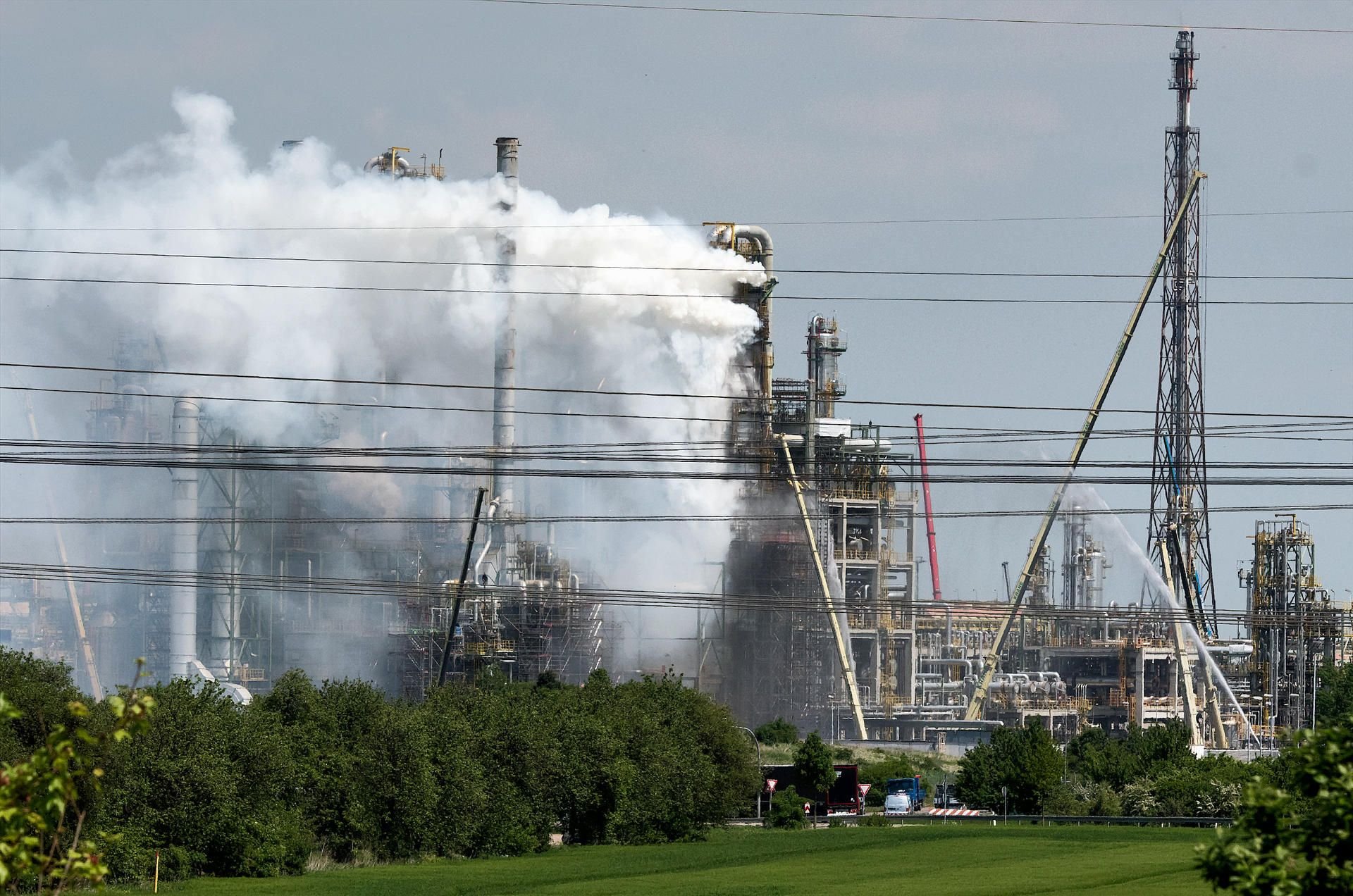 Brand in der Total Raffinerie Leuna