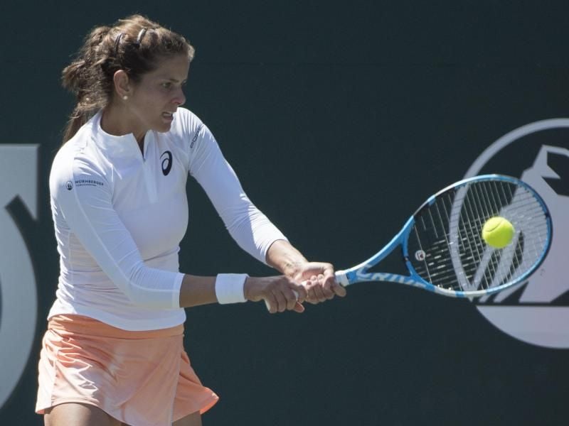 Julia Görges setzt sich im Viertelfinale gegen die Russin Darja Kassatkina durch. Foto: Leslile Billman/CSM via ZUMA Wire