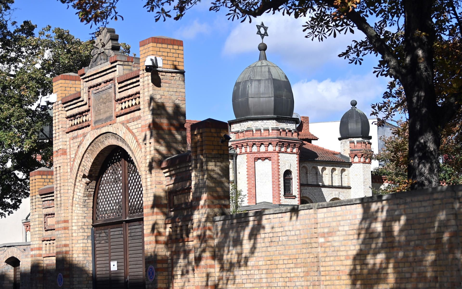 Blick auf die Synagoge in Halle.