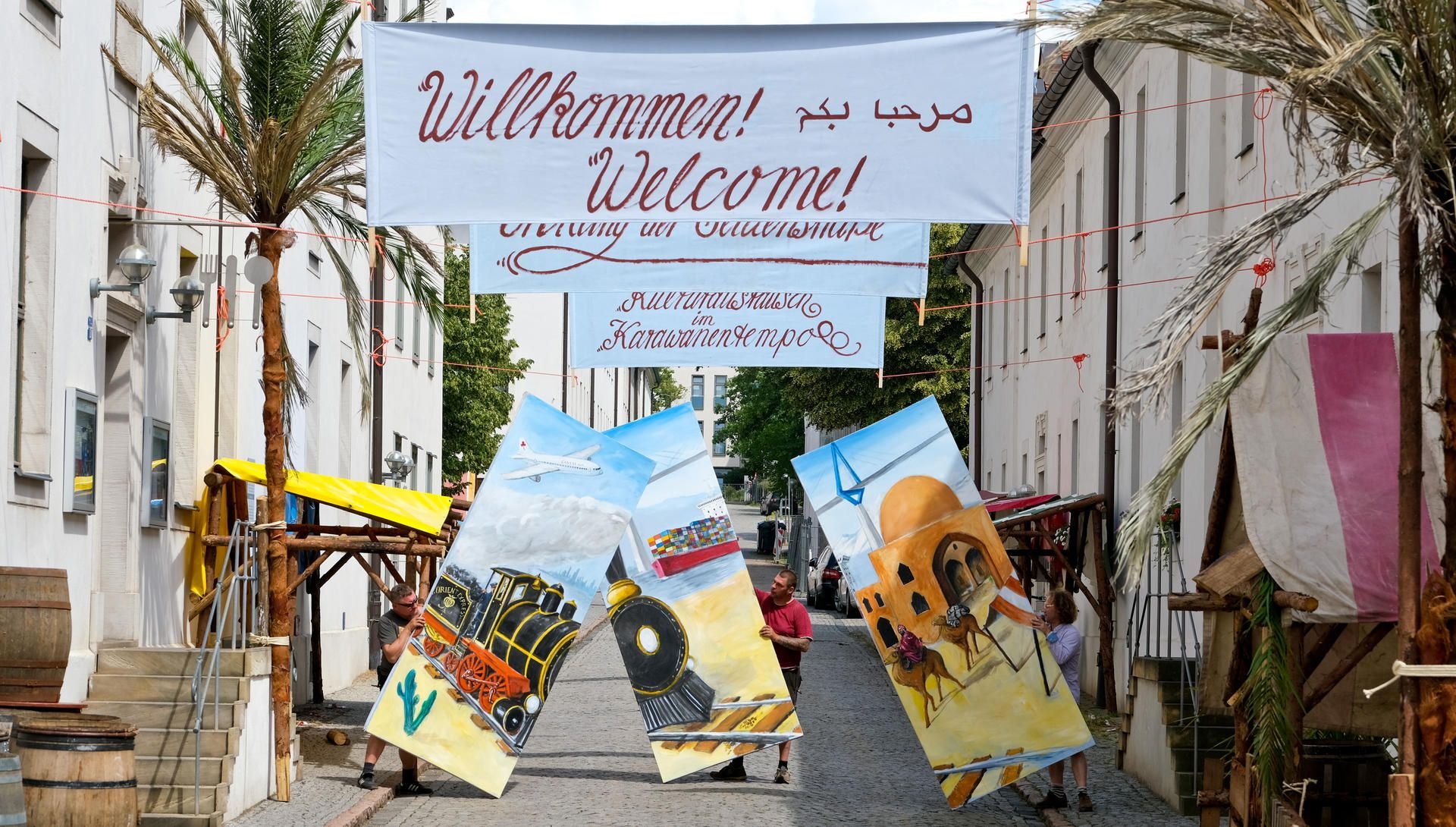Es ist angerichtet: Am Wochenende wird in den Franckeschen Stiftungen das Lindenblütenfest gefeiert.