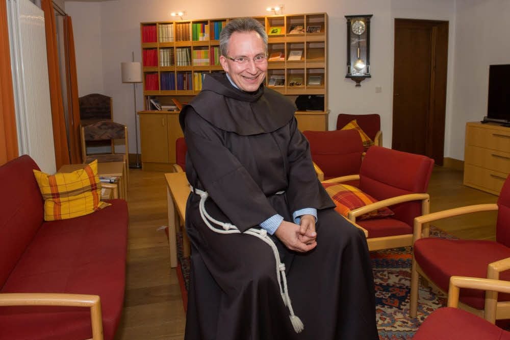 Bruder Clemens im Kloster in der Lauchstädter Straße.