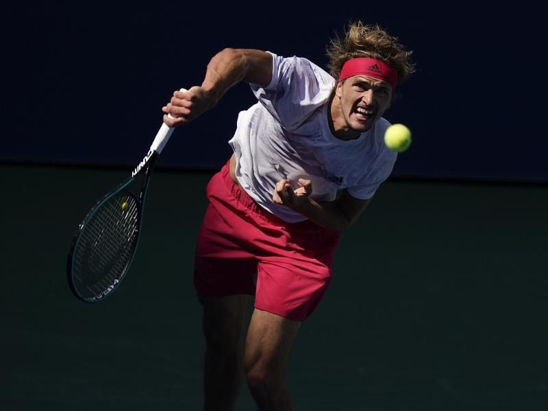 Alexander Zverev in Aktion. Für Zverev sind es schon jetzt die besten US Open seiner Karriere. Foto: Seth Wenig/AP/dpa