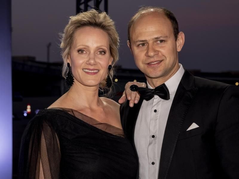 Anna Schudt und ihr Ehemann Moritz Führmann sind ein gutes Team. Foto: Christoph Soeder/dpa
