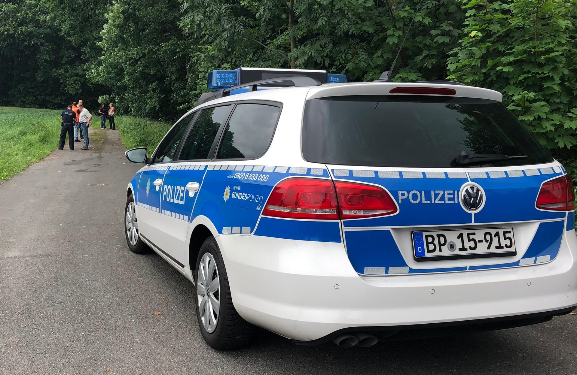 Polizei am Anschlagsort