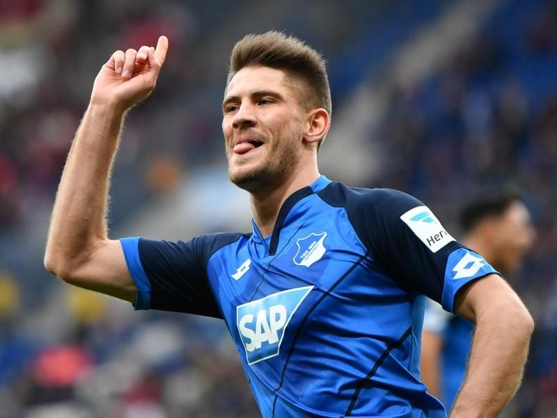 Hoffenheims Andrej Kramaric würde auch gerne so nach einem Sieg gegen den FC Bayern jubeln. Foto: Uwe Anspach