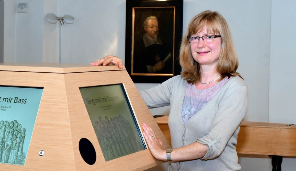Henrike Rucker, hier in der Dauerausstellung zu Leben und Werk des Komponisten, wird das Schütz-Haus in zwei Monaten verlassen.
