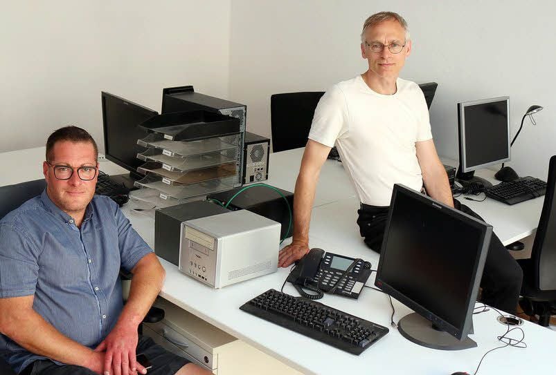 Betreiber Toralf Kahlert (links) und Büromanager Gerd Hrouda