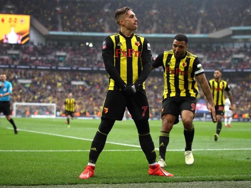 Watfords Gerard Deulofeu bejubelt sein Tor zum 3:2. Foto: Nick Potts/PA Wire