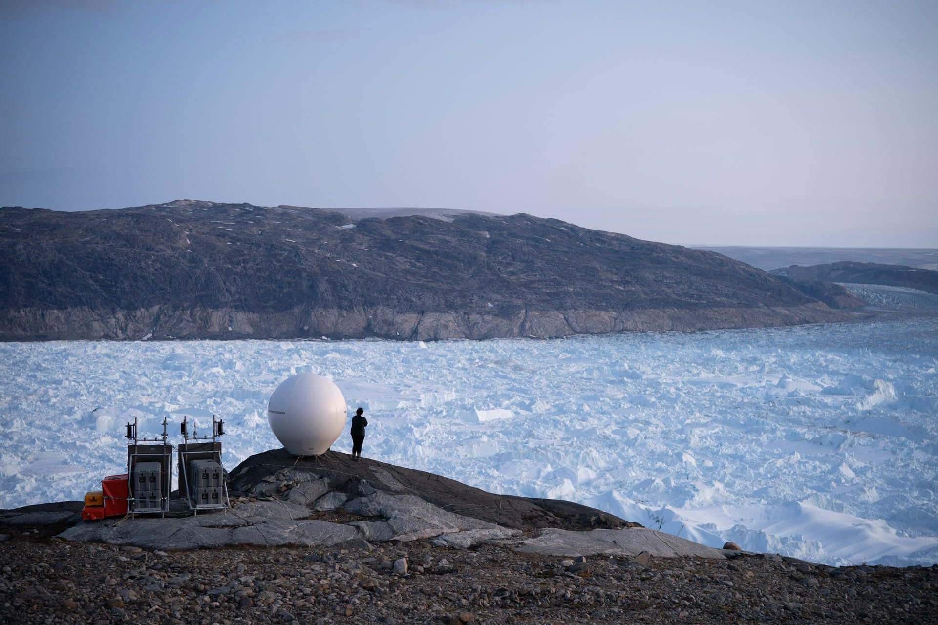 Der Helheim-Gletscher auf Grönland im August 2019