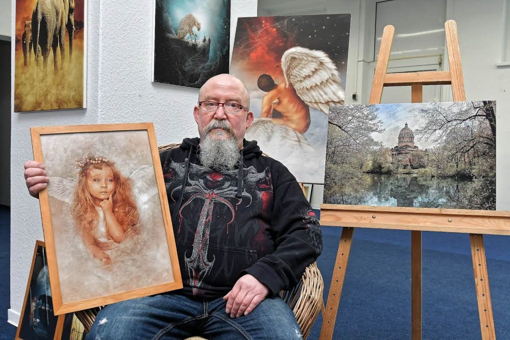 Zwischen Engeln, Elfen und Safari: Künstler Frank Fiedler hat in der Antoinettenstraße 5 in Dessau ein neues Domizil von der DWG bekommen.