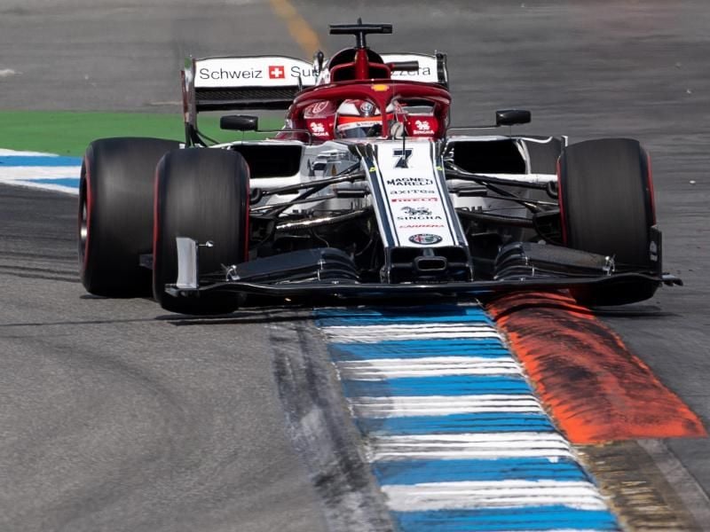 Hatte beim Rennen auf dem Hockenheimring eine Zeitstrafe erhalten: Kimi Räikkönen vom Team Alfa Romeo Sauber F1. Foto: Sebastian Gollnow