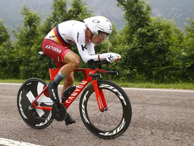 Nur knapp am Sieg vorbei: Tony Martin beim Zeitfahren der 16. Giro-Etappe 2016. Foto: Luk Benies